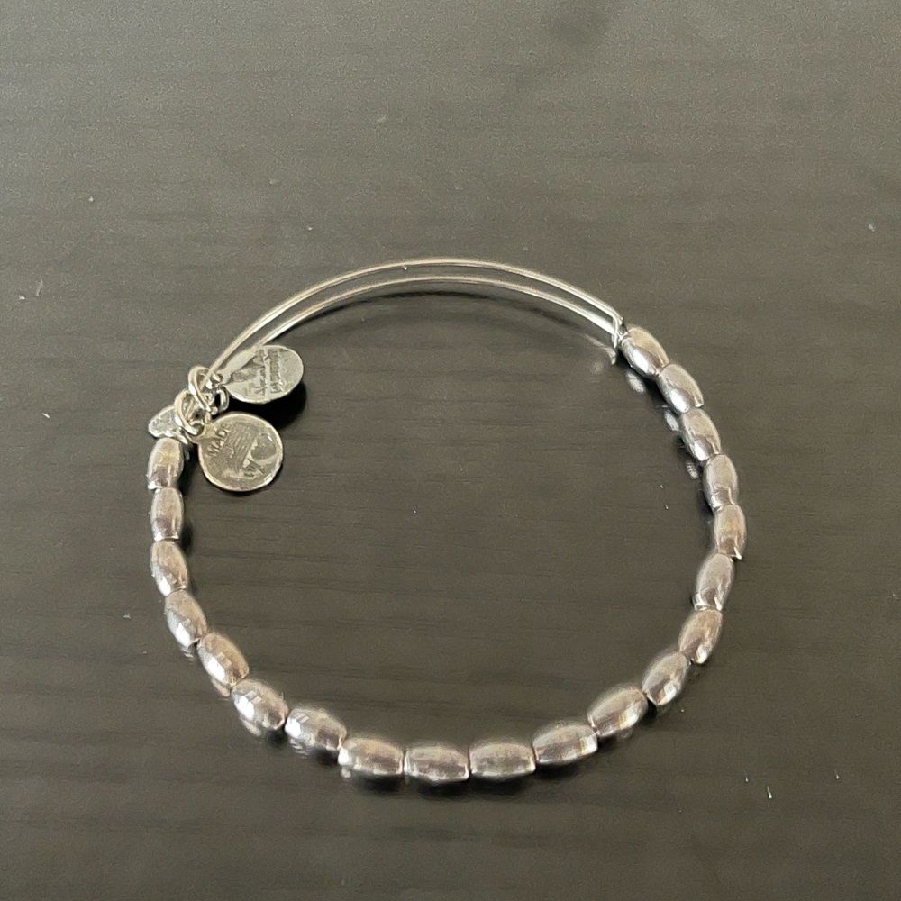 Alex and Ani gunmetal tone bead bracelet wrap